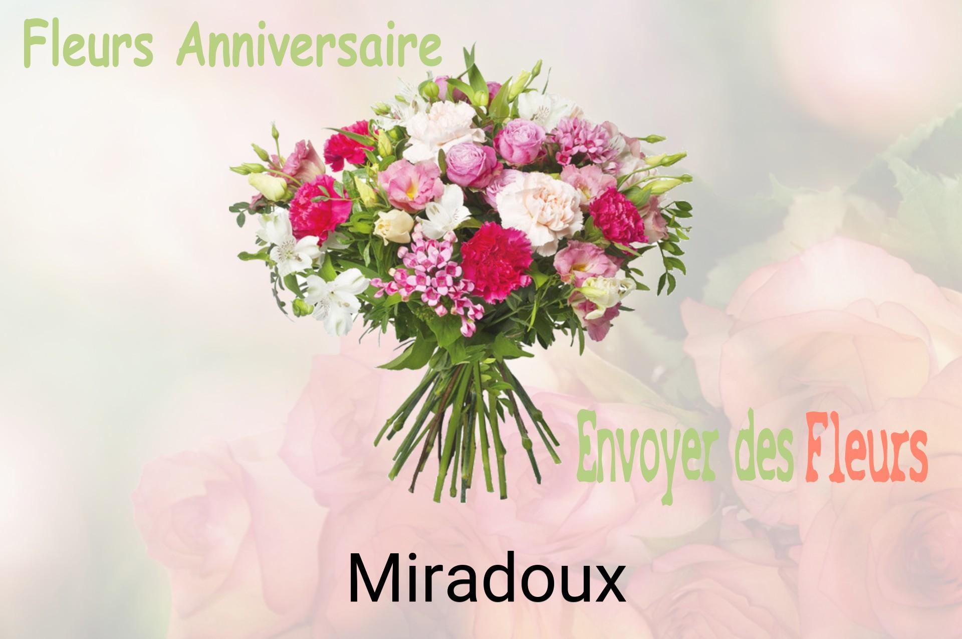 Bouquet de fleurs d’anniversaire livré à Miradoux
