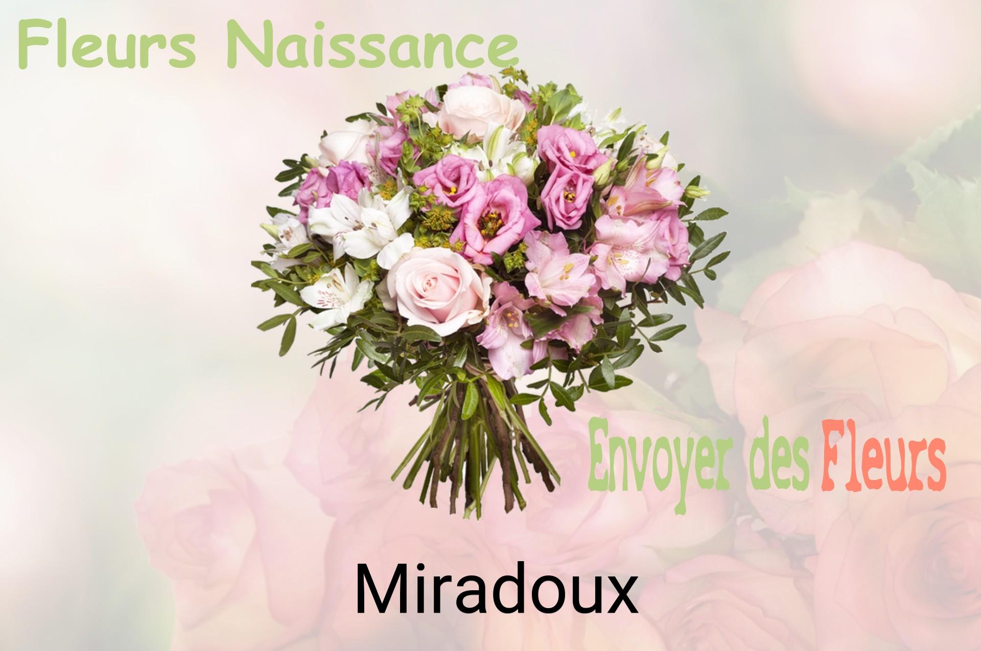 Bouquet de fleurs de naissance livré à Miradoux