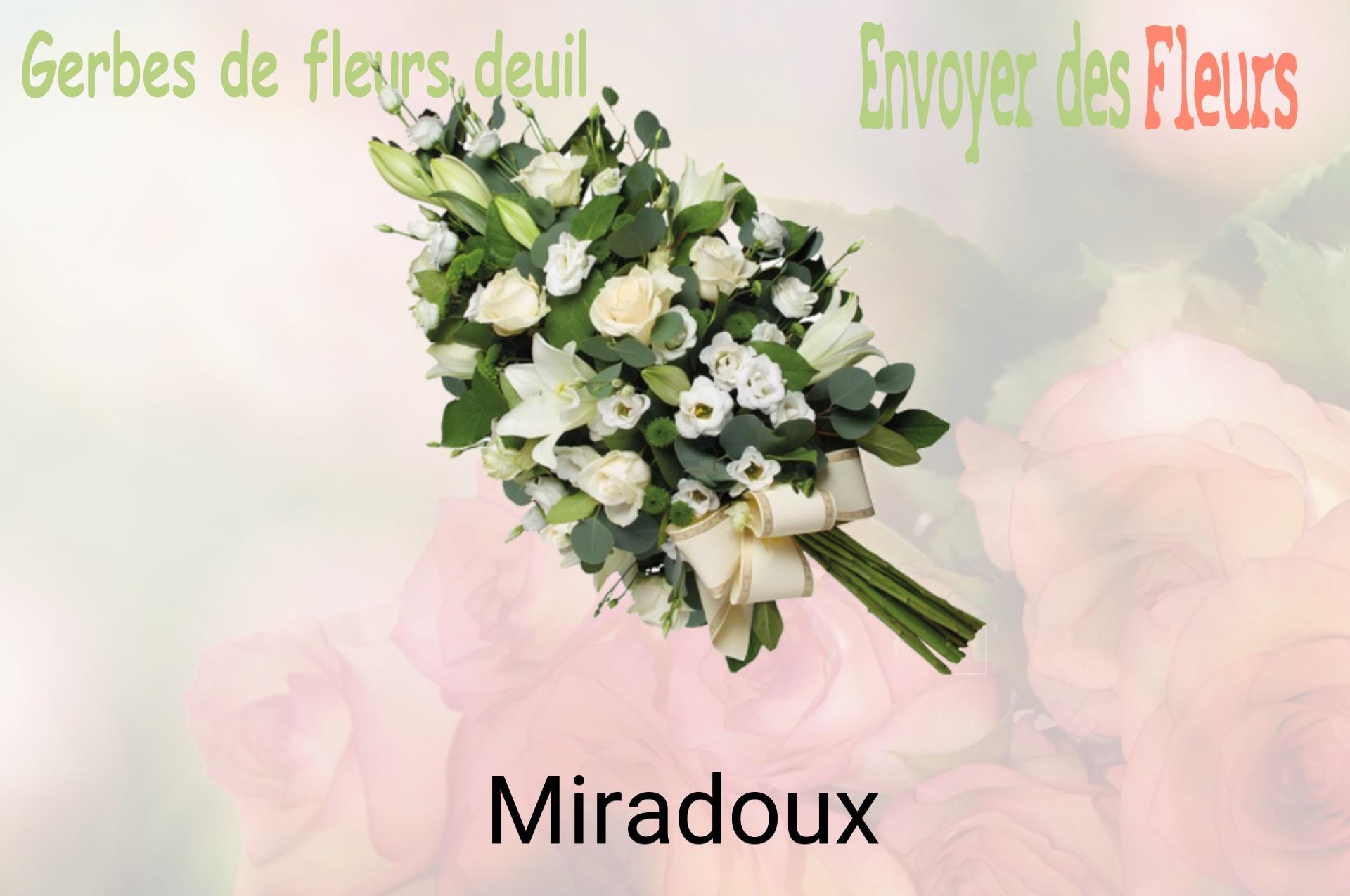 Gerbe de fleurs de deuil livrée à Miradoux